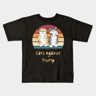 Funny Cats Anti-Trump - Cats Against Trump Kids T-Shirt